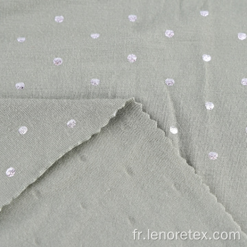 Tissu de jersey à pois imprimé en papier tricoté